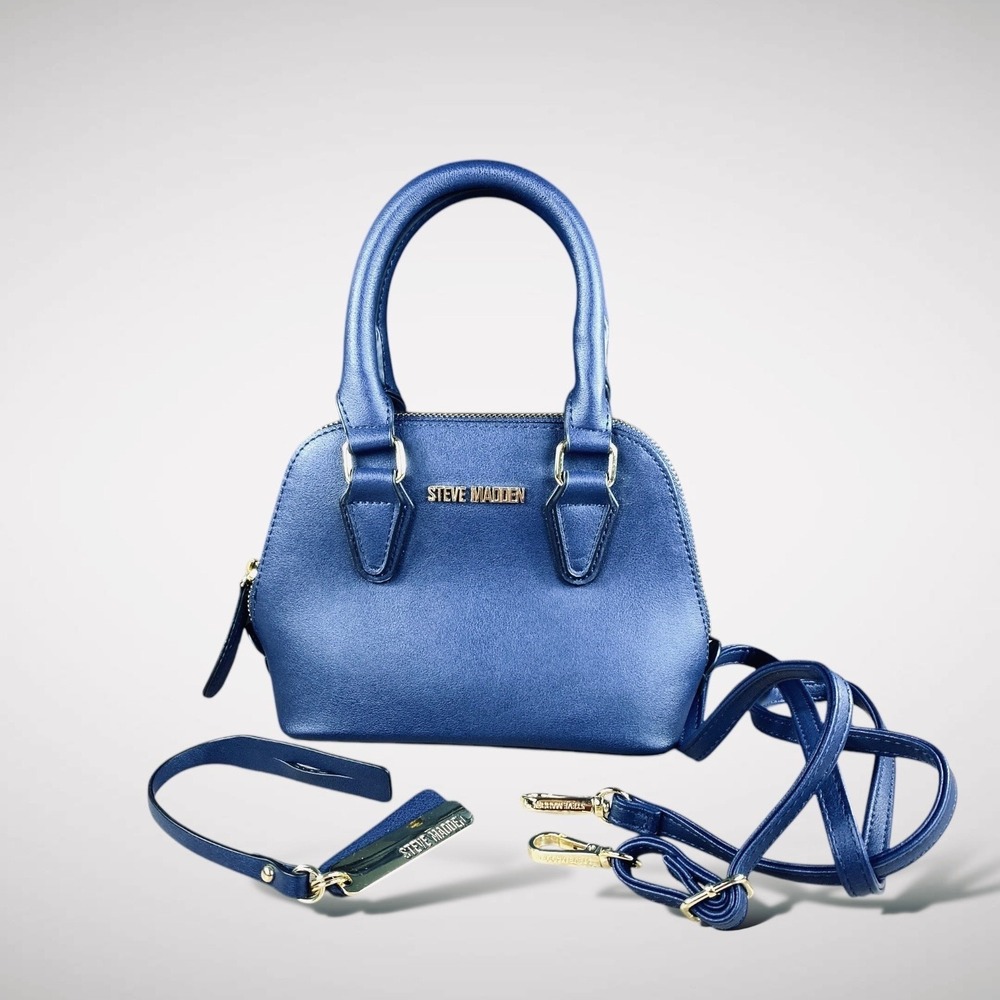 Steve Madden Handbag Navy Blue Long Strap & Key Tether 2019 Personal Used Once!